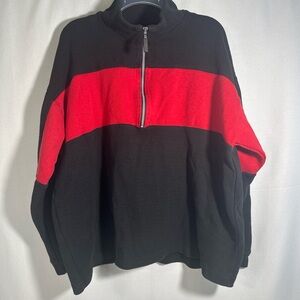 Marlboro Red and Black Quarter-zip Pullover